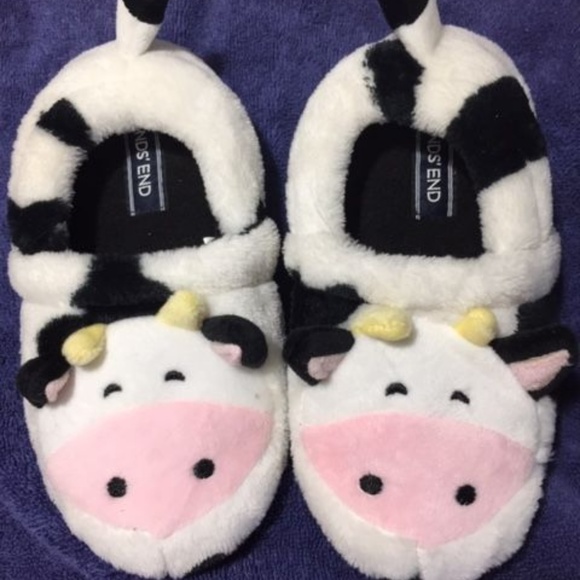 Lands' End Other - Lands' End Toddler Cow Slippers Size 10